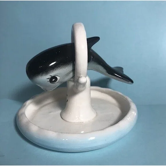 Whale Rings & Things Trinket Jewelry Tray, Sea World Theme Park Kelvin 1961 - Picture 2 of 6